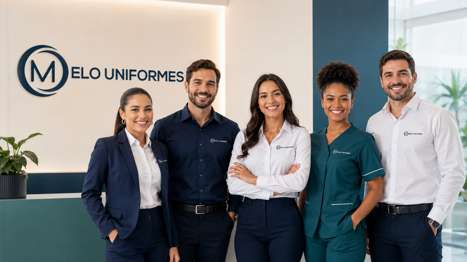 Equipe da Melo Uniformes em ambiente corporativo em Belo Horizonte